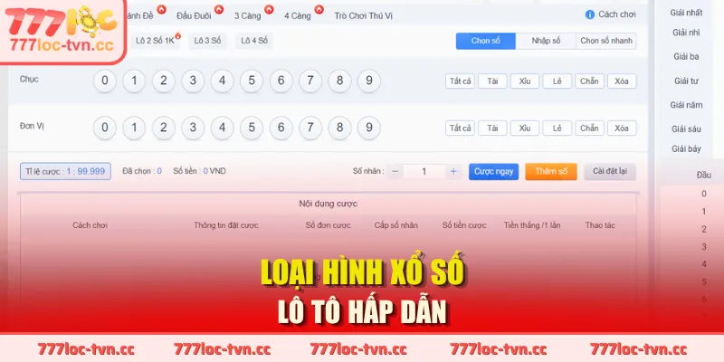 Loại hình xổ số lô tô hấp dẫn